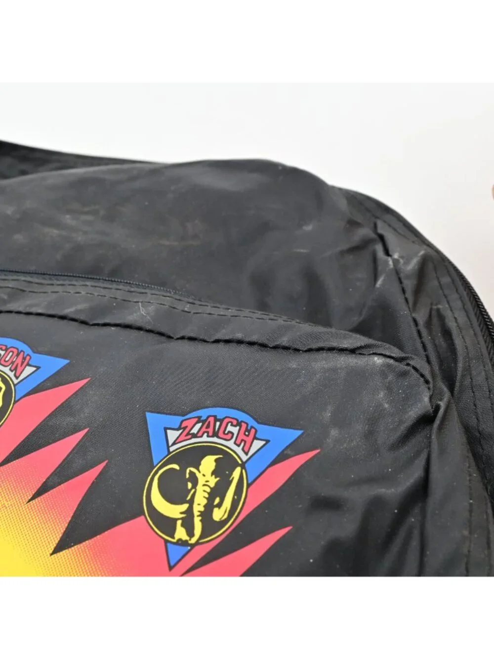 Mighty Morphin Power Rangers Black Backpack W/ Luncbox - Vintage 1993